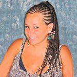 Rastazöpfe kombiniert mit Cornrows