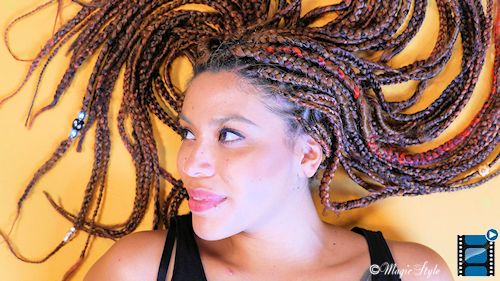 Magic Style Big Braids (knotenlose Rastazöpfe) mit Perlen