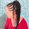 Frau mit Cornrows (einfaches Muster)