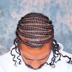 Knotenlose Designer-Cornrows